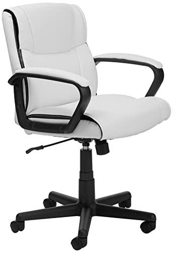 Amazon Basics - Silla de escritorio acolchada de oficina con reposabrazos, altur