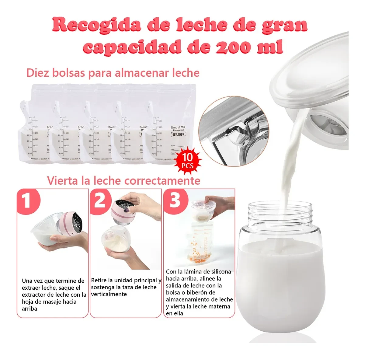 Extractor De Leche Eléctrico Portátil Manos Libres