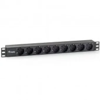 Regleta alimentacion equip rack 19 pulgadas 1u 9 tomas 3500w cable 1.8m