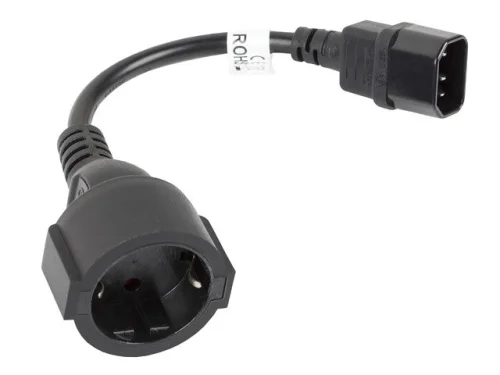 Cable lanberg adaptador iec 320 c14 - schuko cee7 hembra 20cm