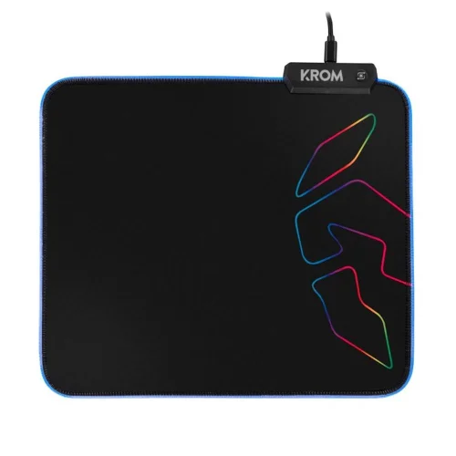 Alfombrilla gaming krom knout rgb negro 320x270x3