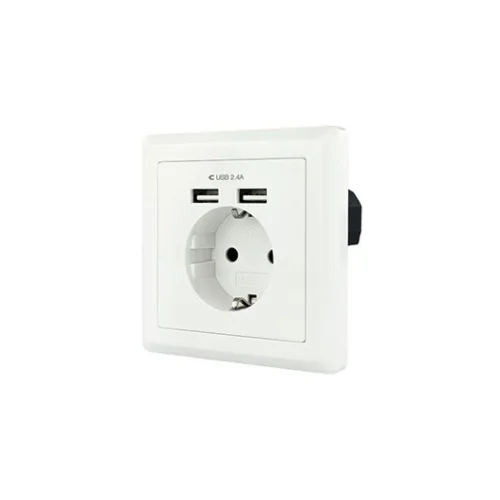 Enchufe nanocable tooq schuko - 2 tomas usb