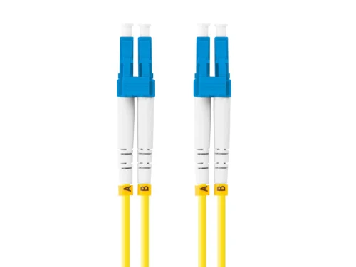 Latiguillo fibra optico lc - upc lanberg 1m mono duplex g657a1 lszh amarillo
