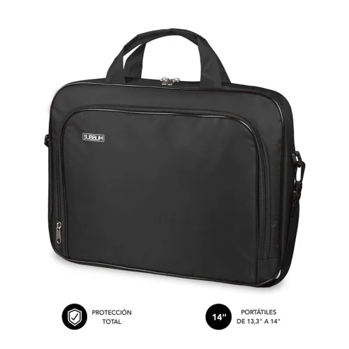 Maletin subblim oxford para portatil 13.3 pulgadas - 14 pulgadas negro
