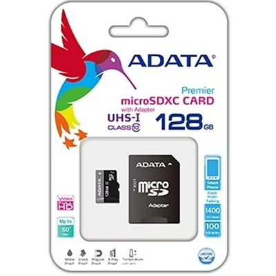 Tarjeta memoria micro sd adata 128gb cl10 + adaptador sd