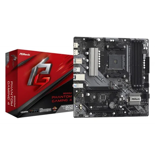 Placa base asrock b550m phantom gaming am4 matx