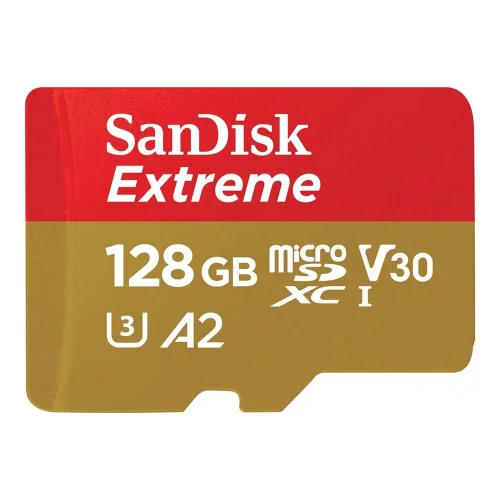 Tarjeta memoria micro secure digital 128gb sandisk extreme clase 10 uhs - i u3 + adaptador