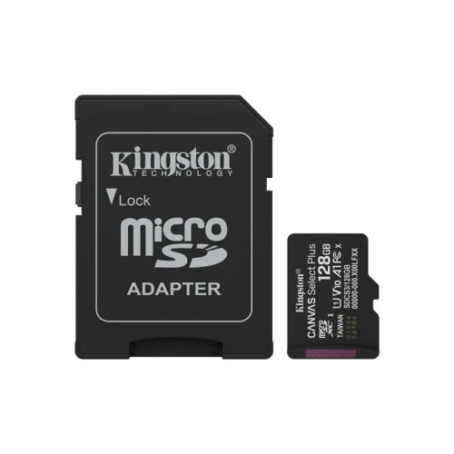 Tarjeta memoria micro secure digital sdxc 128gb kingston canvas select plus clase 10 uhs - 1 + adaptador sd