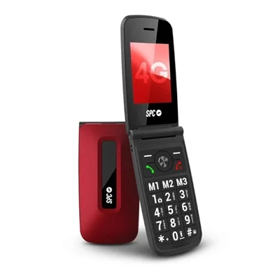 Telefono movil spc 2342r titan 4g - 2.4 pulgadas - micro sd - radio fm - bt - rojo