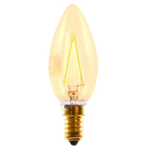 Bombilla led silver electronic filamento edison vela 3w=20w - e27 - 2.200k - 320º - 300 lm - luz extra calida - a++