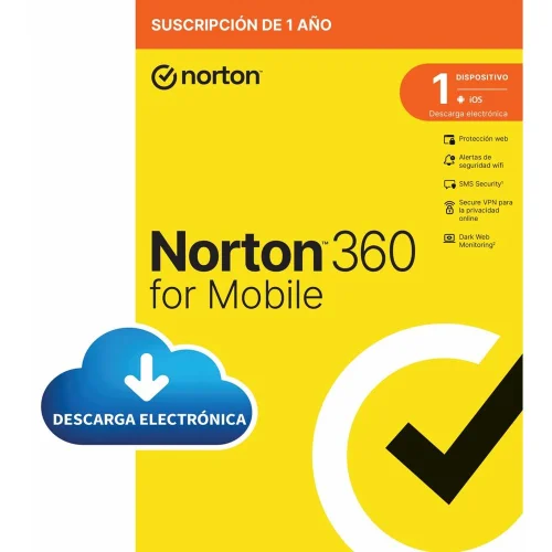 Antivirus norton 360 mobile español 1 usuario 1 dispositivo 1 año esd electronica rsp drmkey gum ftp