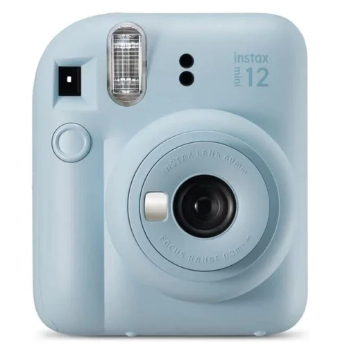 Camara fujifilm mini instax 12 flash - autoexposicion - azul pastel