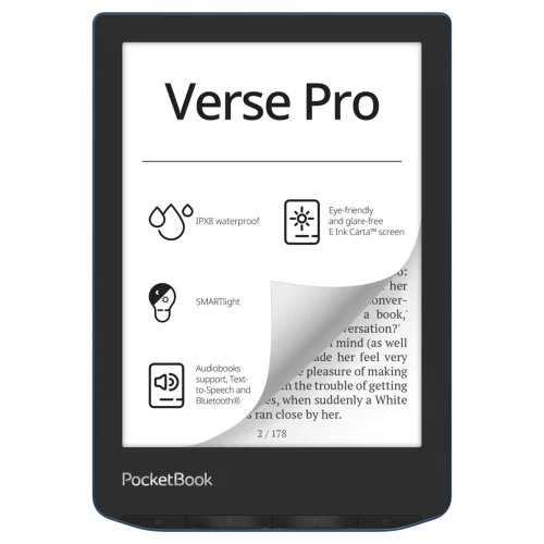 Libro electronico ebook pocketbook verse pro ereader 6 pulgadas 16 gb azul - azure