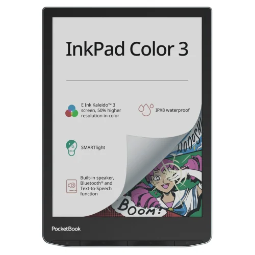 Libro electronico ebook pocketbook inkpad color 3 7.8 pulgadas 32gb - color stormy sea