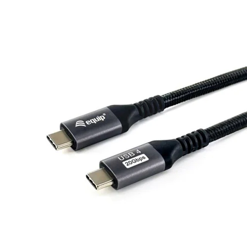 Cable usb tipo c equip usb 4 gen 3x2 pd 240w 8k 60hz 40gbps 1.2m negro
