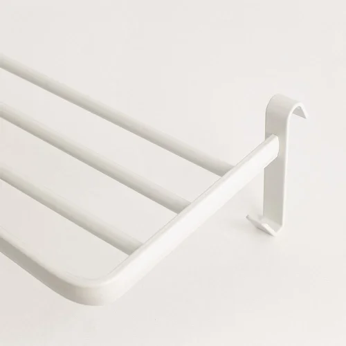 Yoevu repisa blanca con ganchos compatible con toalleros electricos yoevu