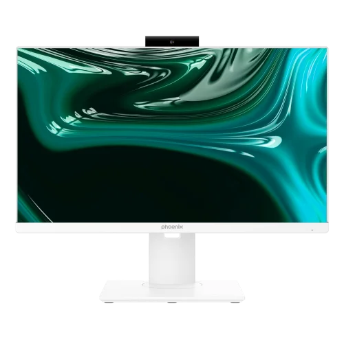 Ordenador pc all in one aio phoenix unity 23.8 pulgadas fhd ajustable altura y rotativo - web cam - intel i5 14400 - 16 gb ddr5 - 500 gb ssd nvme blanco windows 11