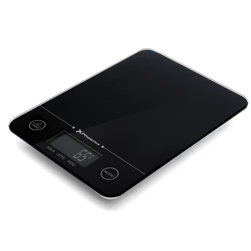 Báscula phoenix de cocina digital negra maximo 5kg