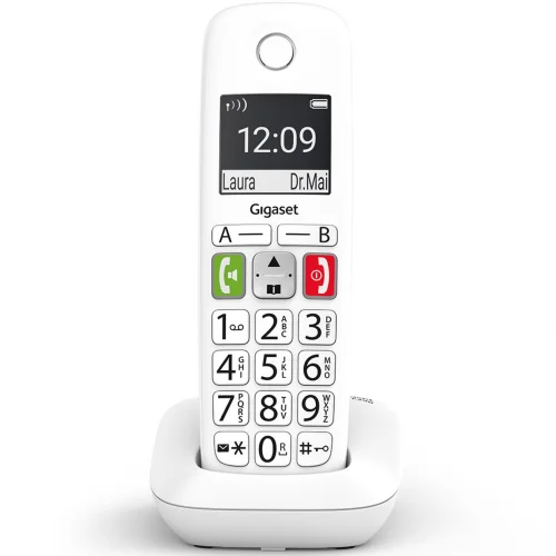 Telefono fijo inalambrico gigaset e290 blanco 150 numeros - 21 tonos
